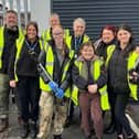 Litter pickers at Doncaster Royal Infirmary