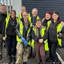 Litter pickers at Doncaster Royal Infirmary