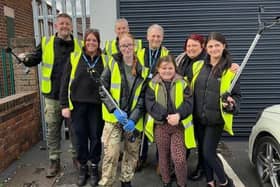 Litter pickers at Doncaster Royal Infirmary