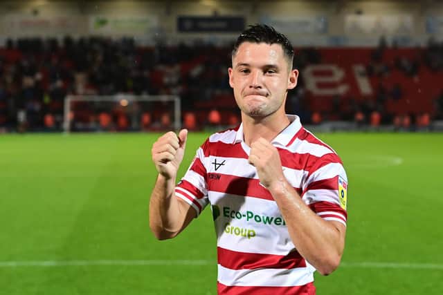 Luke Molyneux was a happy man after making his long-awaited Doncaster Rovers debut.
