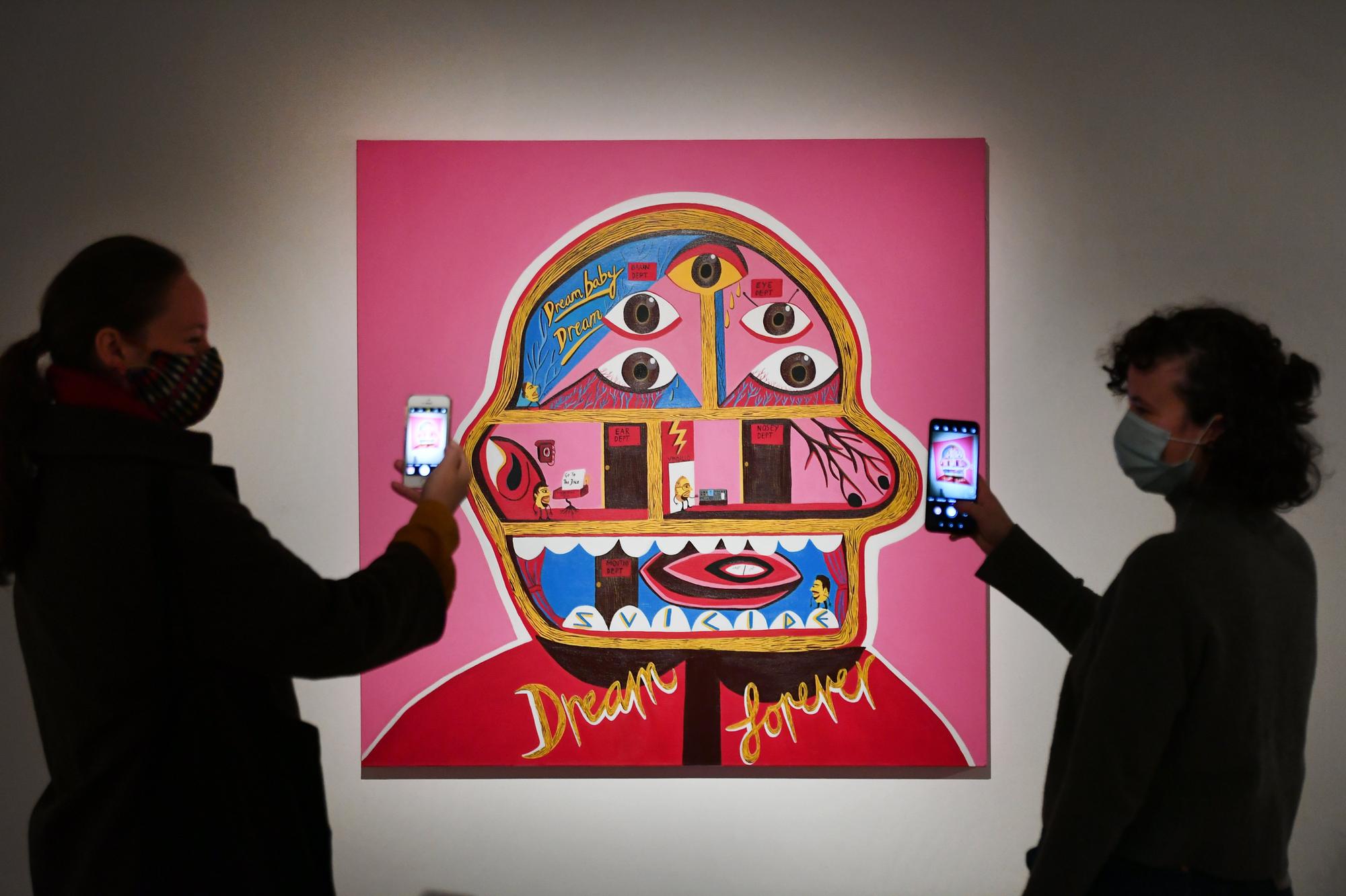 The work of artist, Rabiya Choudhry, titled Dream Baby Dream (2016),  aquired after a successful application to The Rapid Response Fund, which has been instigated and managed by the Contemporary Art Society (CAS) in partnership with Frieze London.