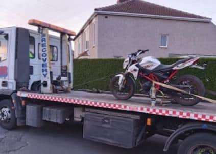 Police made an arrest after this motorbike was recovered
