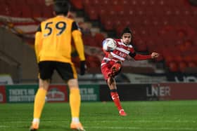 Reece James fires on goal