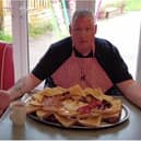 Rate My Takeaway star Danny Malin gets set to to take on Doncaster's Terminator 3 breakfast.  Photo: Rate My Takeaway/YouTube