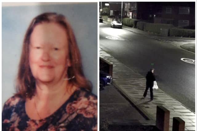 Pam was last seen on CCTV on March 14 walking from Winchester Avenue to Thorne Road in Wheatley.