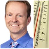 BBC weather presenter Paul Hudson says the temperature record for Doncaster has fallen.