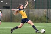 Belles' Izzy Gigg scores her team's only goal in last weekend's defeat at home.