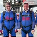 The trio took on the skydive for Bluebell Wood.