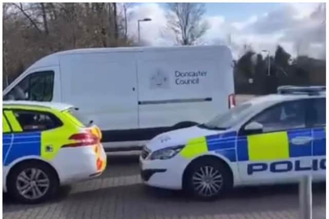 Police were called to a Doncaster school amid protests by pupils.