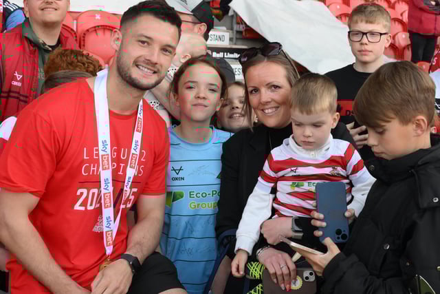Rovers fans gathered to see the League Two trophy being paraded and meet players and staff as part of the club's title celebration event.