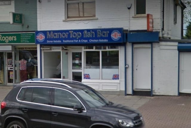 Manor Top Fish Bar, on City Road, has a full five-star rating.