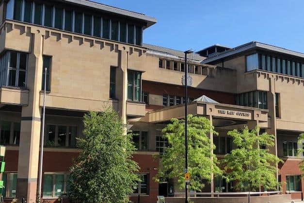 Sheffield Crown Court has heard how two thugs - including a youth who cannot legally be identified - have been put behind bars after a cyclist was stabbed in Doncaster.