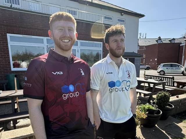 James Dobson, right, captains Doncaster Town again this season. Picture: DTCC