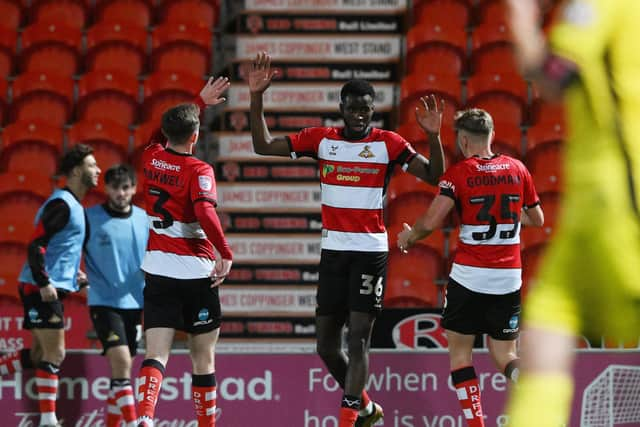 Ma Faal celebrates his goal.