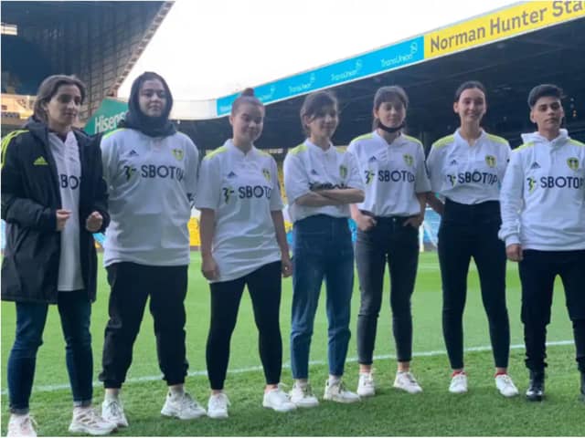 The young women footballers were rescued from Kabul by Leeds United's chairman and owner.
