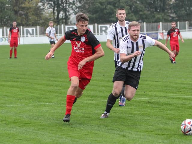 Action from Armthorpe Welfare's win at Athersley Recreation. Photo: Steve Pennock