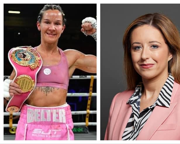 Boxing champ Terri Harper has been praised in Parliament by Doncaster MP Sally Jameson.