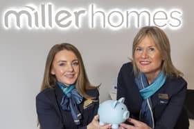 Development Sales Managers, Kharri-Jade Weir and Alison Darroch launch Miller Homes Community fund 2024.