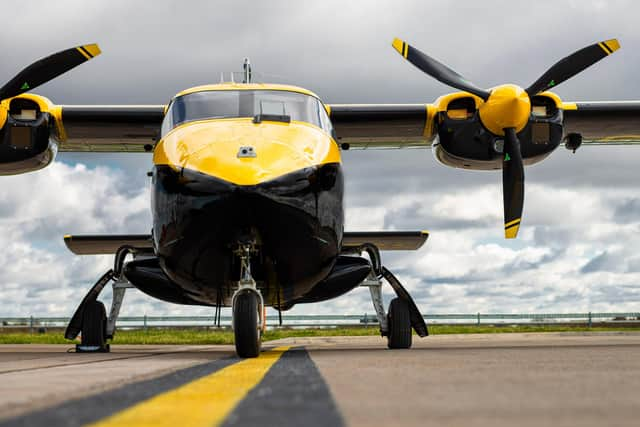 One of the police aeroplanes at Doncaster Sheffield Airport