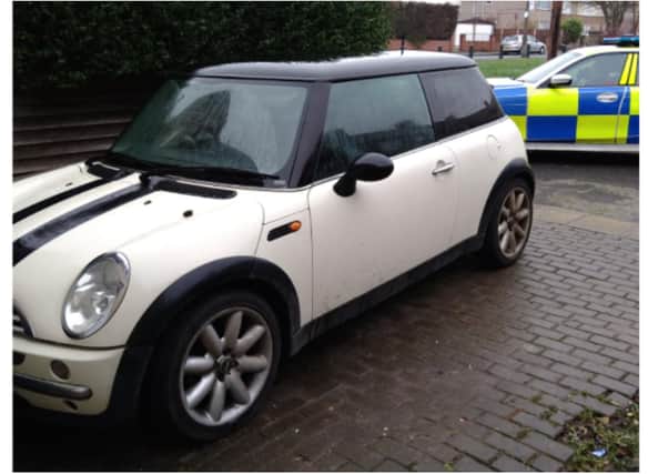 Police seized the Mini in Armthorpe.