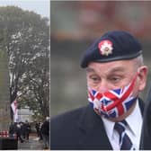 A handful of veterans gathered at the War Memorial in Doncaster to pay their respects (Photo: Tony Critchley).