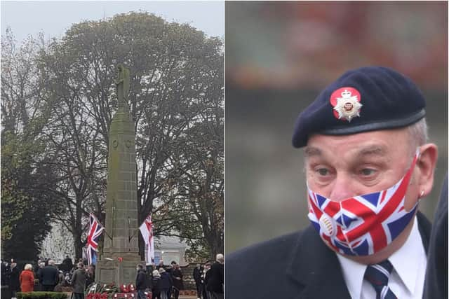 A handful of veterans gathered at the War Memorial in Doncaster to pay their respects (Photo: Tony Critchley).