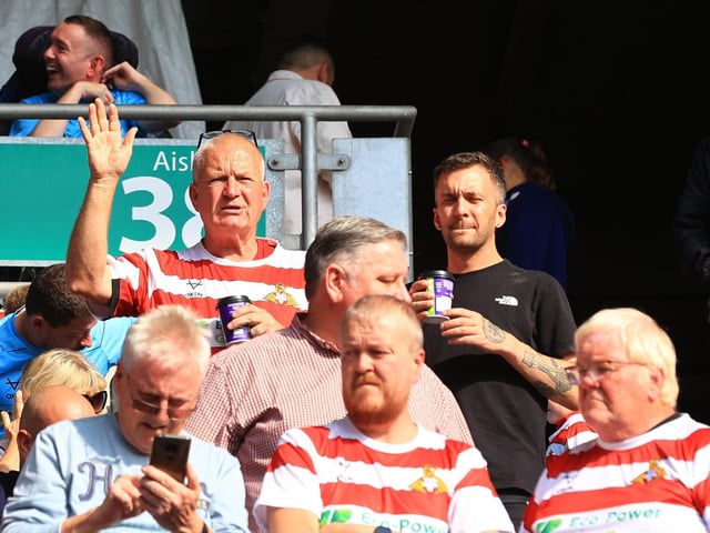 Doncaster Rovers fans backed their side all the way to a fine point at MK Dons.