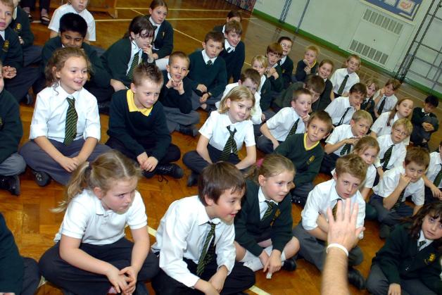 Children at Bawtry Mayflower School in November 2006.