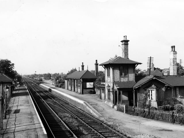 Arksey Railway Station looking north...  July 1952