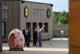 The scene at Yorkshire Wildlife Park which has been evacuated and closed due to an ongoing emergency incident - with a huge police and paramedic presence. Charley Atkins / SWNS