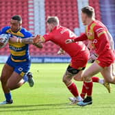 Dons' Reece Lyne drives forward with the ball. Picture: Andrew Roe/AHPIX LTD