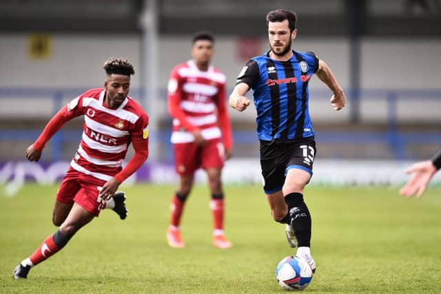 Jason Lokilo in action against Rochdale at the weekend