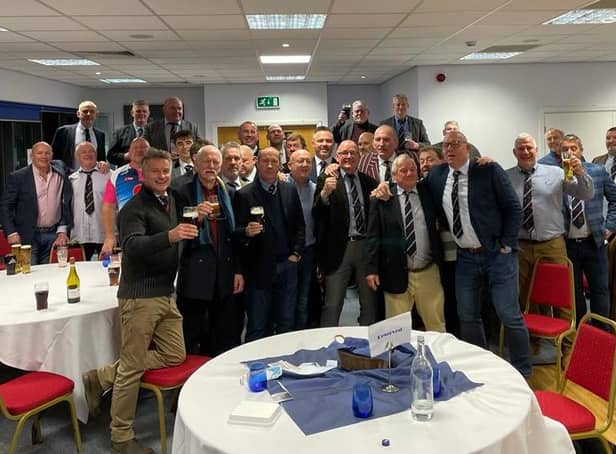 Doncaster’s class of 1997 enjoyed a reunion at Knights’ recent home game against Ampthill to reminisce about their run to the RFU Intermediate Cup final.