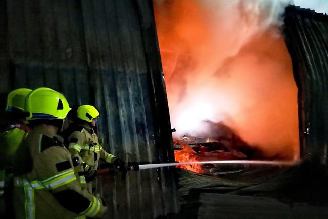 The fire involved a commercial premises on an industrial estate