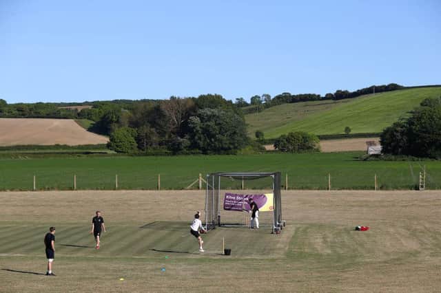 A net session takes place under strict ECB guidelines. Photo by Michael Steele/Getty Images