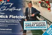Nick Fletcher has sent a Christmas card and calendar to homes across Doncaster.