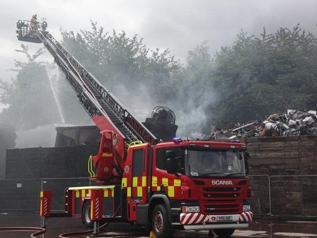 Six crews tackled the blaze at its height.