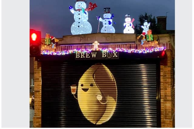 Snowmen decorations were stolen from the roof of Brew Box in Doncaster.