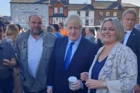 Councillors Steve And Jane Cox With Boris Johnson