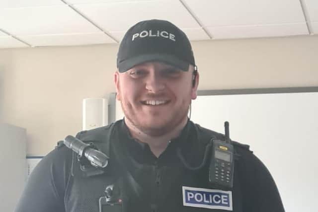 PC Connor Booker, who is based at Thorne in Doncaster East Response Team.