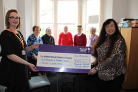 Bluebell Wood’s Regional Fundraiser Eleanor Hughers with treasurer Joan Slater, Margaret Rowett, Margaret Dunn, Cheryl Stewart, Evelyn Kendall, and chairman Marie Lane