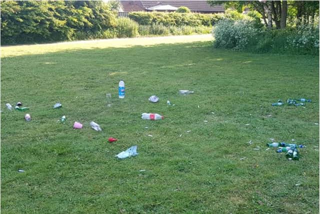 The rubbish dumped in Newlands Park, Cusworth. (Photo: Leon Summers).
