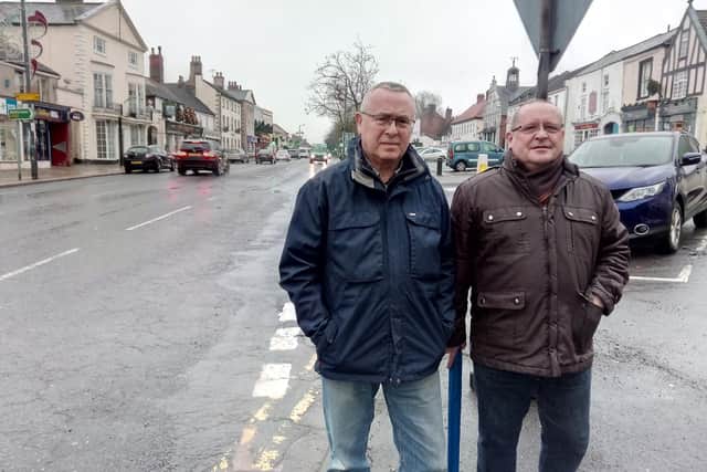 Bawtry Residents' Group members Doug Cartwright and Richard McHale are concerned over traffic being diverted through the town.
