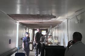 The collapsed Doncaster Royal Infirmary plaster