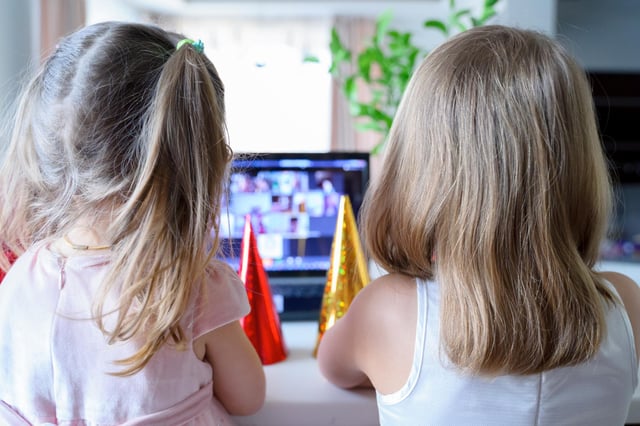 Kids virtual birthday party.