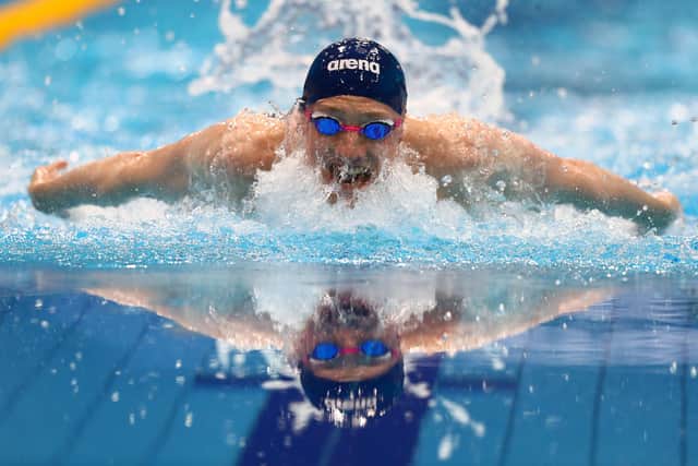 Max Litchfield, pictured competing at the 2021 British Swimming Selection Trials at the London Aquatics Centre. Photo: Clive Rose/Getty Images