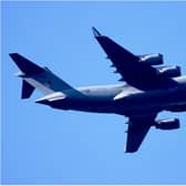 The C-17 Globemaster in the skies above Doncaster. (Photo: Tony Critchley).