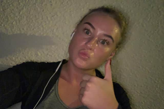 Meike Tomlinson, 22, Retford. Never ran before, many failed attempts at couch to 5k but managed to run 126km herself.