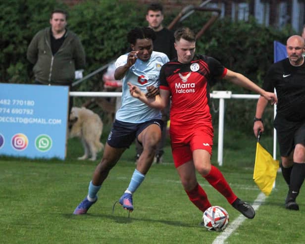 Action from Armthorpe Welfare's defeat at Beverley Town. Picture: Steve Pennock