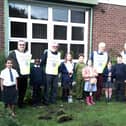 Members of The Rotary Club of Doncaster were joined by Teacher Sally Smith and children from the Lakeside Primary Academy